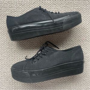 Vagabond Black Platform Sneakers